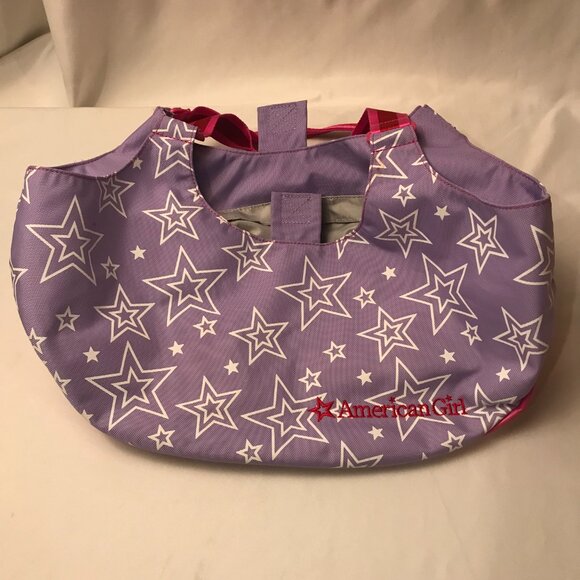 American Girl dolls Large Tote Bag Purple White Stars for Doll's and Clothes - Picture 4 of 13